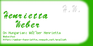 henrietta weber business card